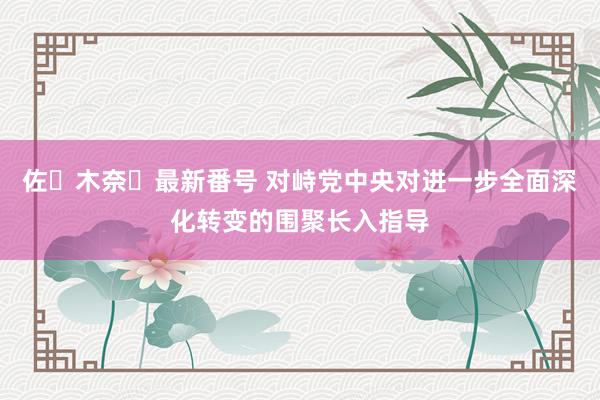 佐々木奈々最新番号 对峙党中央对进一步全面深化转变的围聚长入指导