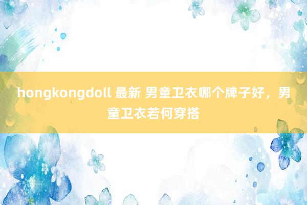 hongkongdoll 最新 男童卫衣哪个牌子好，男童卫衣若何穿搭