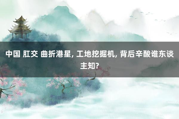 中国 肛交 曲折港星, 工地挖掘机, 背后辛酸谁东谈主知?